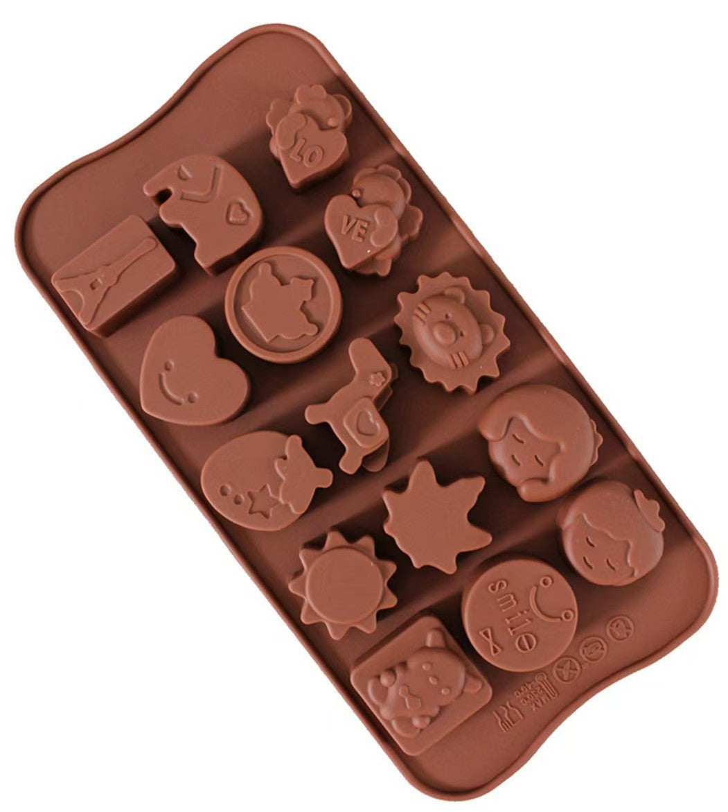12 Cavity Silicone Chocolate Mold