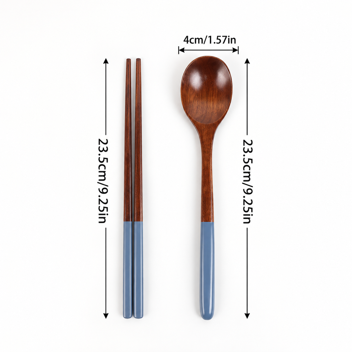 Wooden Spoon and Chopsticks Set with Colorful Handles