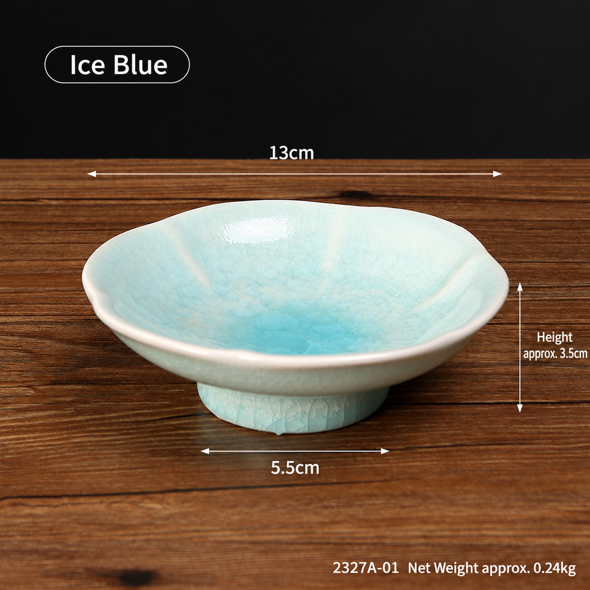 Small Ceramic Snack Dish, Pastel Color Shallow Dessert Bowl