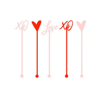 5pcs Heart Shape Cocktail Stirrer Set