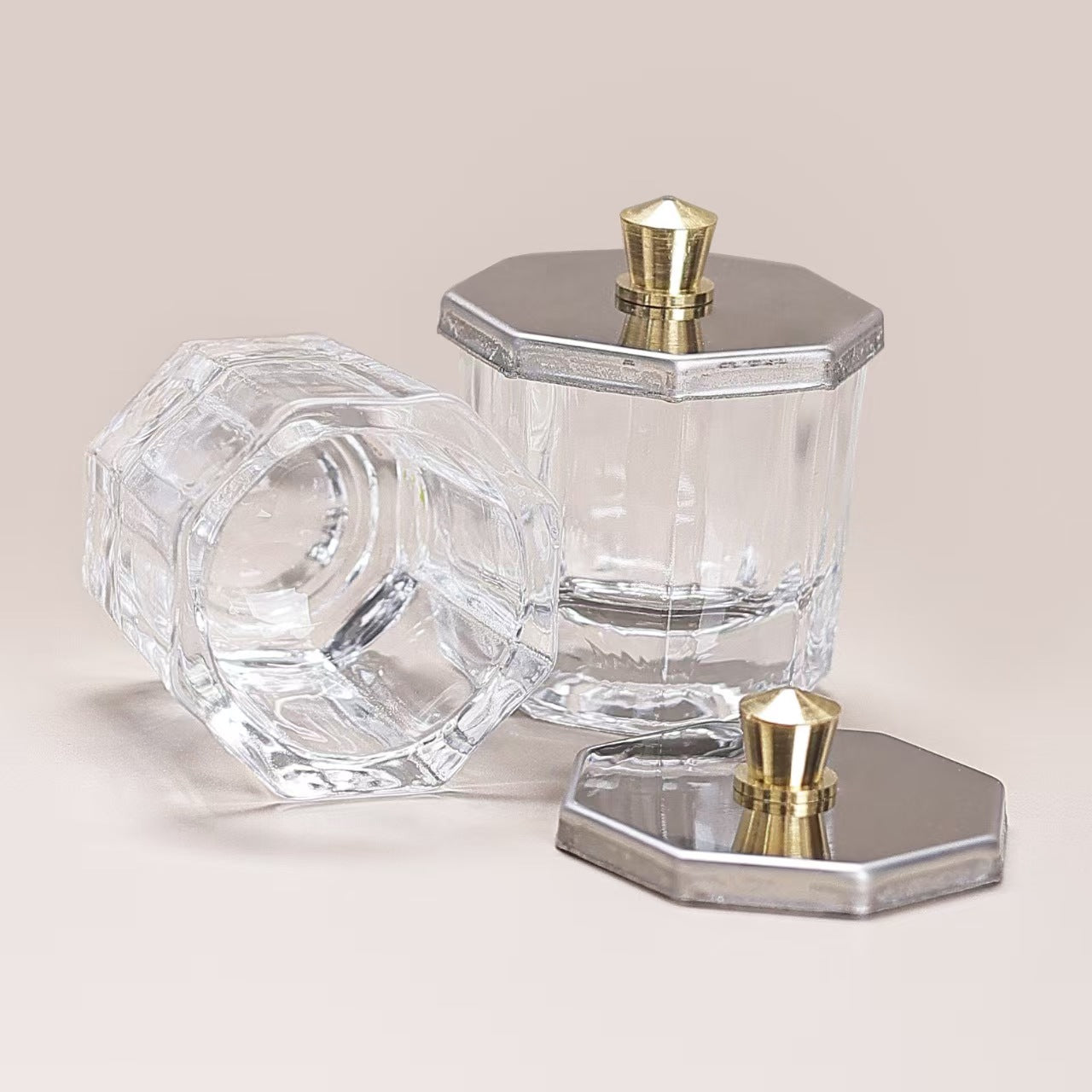 Mini Octagonal Glass Rinse Cup