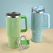 Rhinestone 40oz Stainless Steel Insulated Tumbler with Handle & Straw – Double Wall Portable Travel Mug