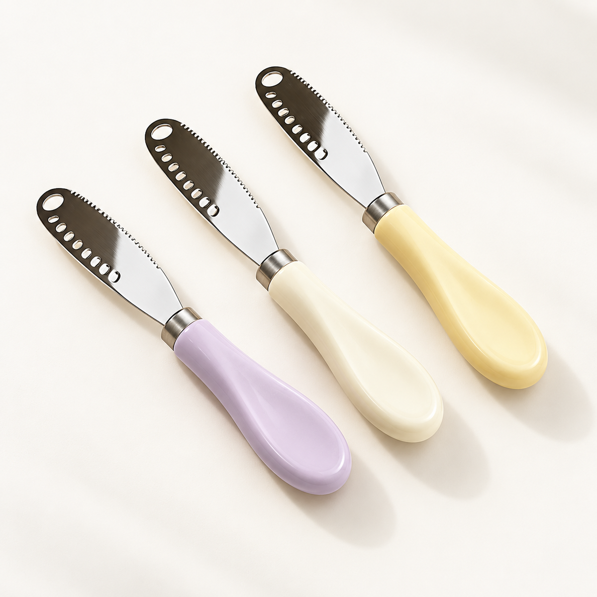 Ceramic Handle Spreader Knife – Stainless Steel Butter and Cheese Knife