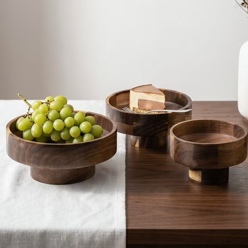 Acacia Wood Bowl Natural Wooden Fruit Bowl