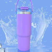 30oz Insulated Tumbler with Handle and Straw