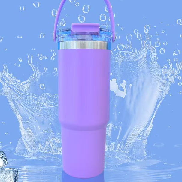 30oz Insulated Tumbler with Handle and Straw