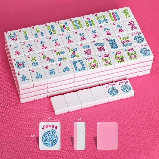 American Mahjong Set, Premium Melamine Tiles for Tabletop Gaming