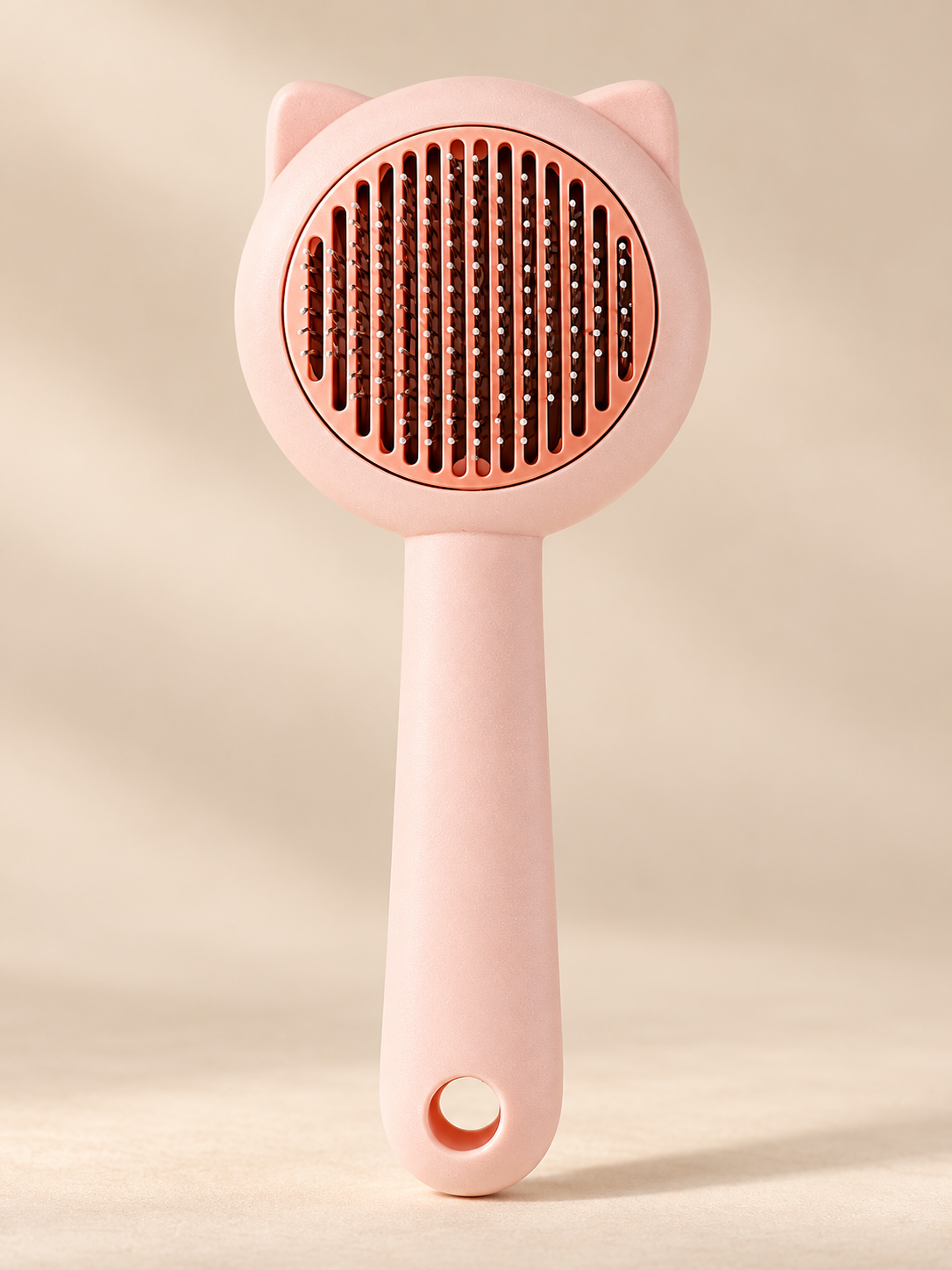 Cat Ear Grooming Brush with Push Button Hair Release