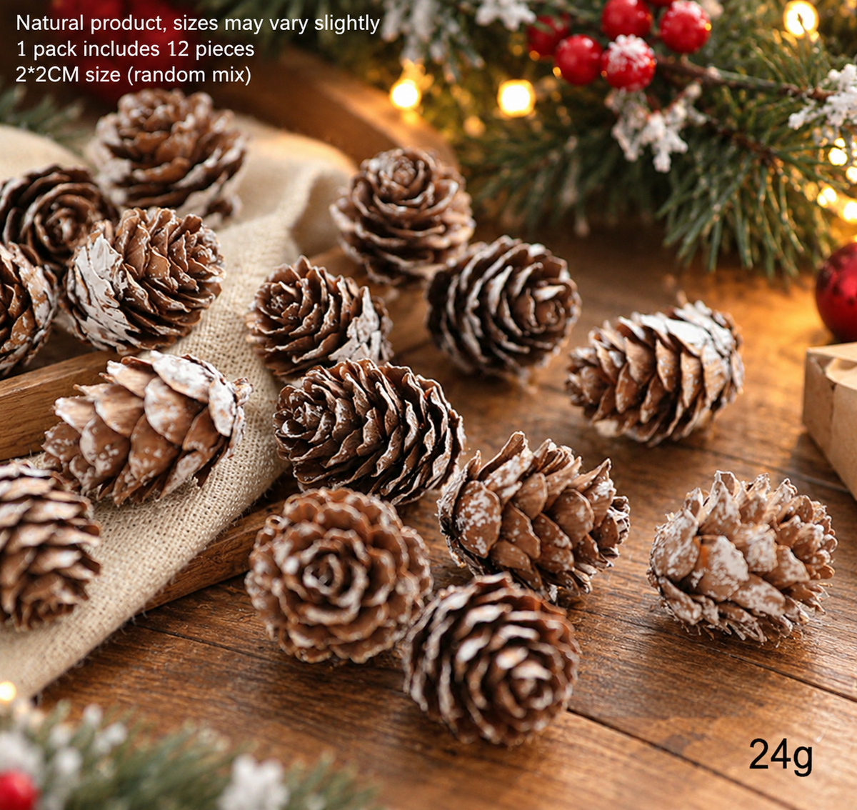 Natural Pine Cones Dried Botanical Christmas Decorations Rustic DIY Craft Supplies