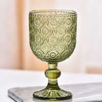 Vertical Striped Glass Tumbler for Water, Juice, Coffee and Home Dining