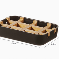 Bamboo Drainage Soap Dish Bar Soap Holder Bathroom Laundry Soap Tray