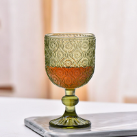 Vertical Striped Glass Tumbler for Water, Juice, Coffee and Home Dining