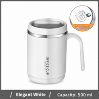 500ml Double-Wall Anti-Scald Office Mug with Lid & Handle – 304 Stainless Steel Insulated Coffee Tea Cup for Home, School & Office