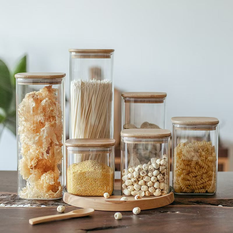 Glass Storage Jar with Bamboo Lid