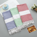 Turkish Diamond Tassel Beach Towel Cotton Lightweight Boho Picnic Throw Bath Towel 1x1.8m