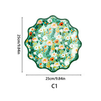 Scalloped Paper Party Plates Disposable 12-Sided Festive Tableware