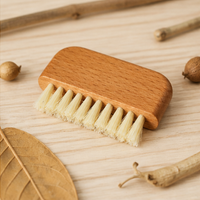 Solid Wood Pure Bristle Nail Brush Gap Cleaning Tool Hand Washing Nail Brush Surface Cleaner Stain Remover Manicure Brush