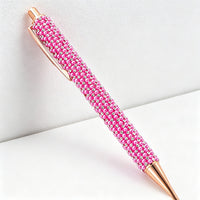 Bling Rhinestone Ballpoint Pen – Retractable Metal Gift Pen for Office, School & Wedding