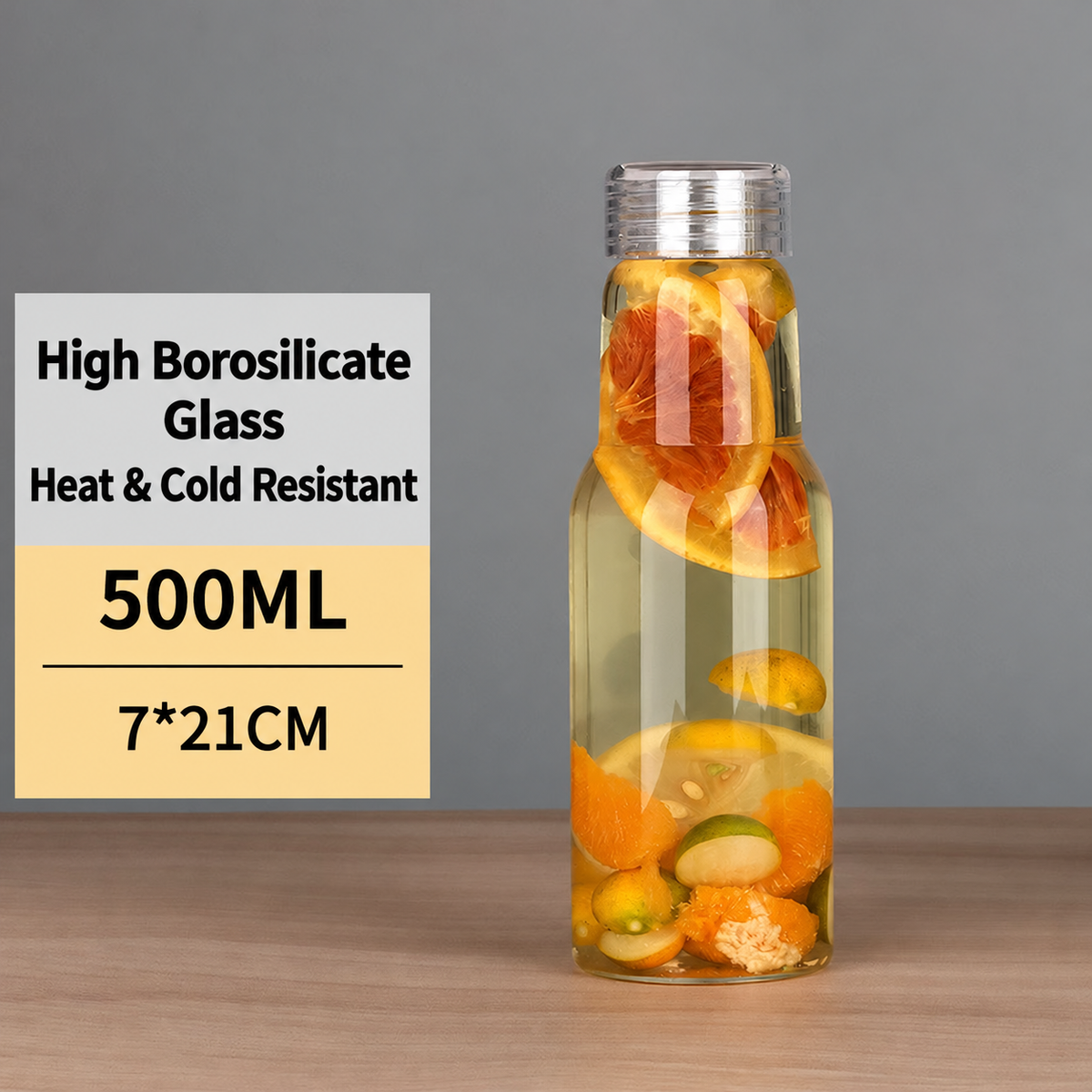 High Borosilicate Glass Sealed Bottle Heat Resistant Beverage Storage Jar