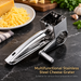 Stainless Steel Rotary Cheese Grater Hand Crank Cheese Shredder with Interchangeable Drums