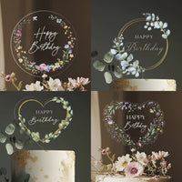 Clear Acrylic Cake Topper for Anniversary and Party