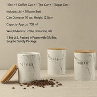 Marble Ceramic Storage Jar – 700ml Kitchen & Home Canister