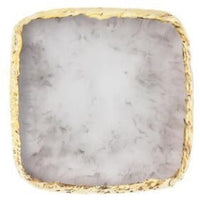 Gold Rim Agate Resin Palette – Nail Art Mixing and Display Board