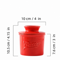 Ceramic Butter Dish with Lid – Butter & Cheese Storage Container