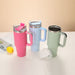 40oz Stainless Steel Insulated Travel Tumbler with Handle – Double Wall Vacuum Portable Mug