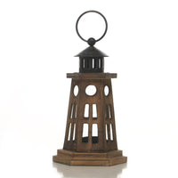 Vintage American Iron and Wood Candle Holder