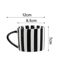 Minimalist European Striped Ceramic Mug