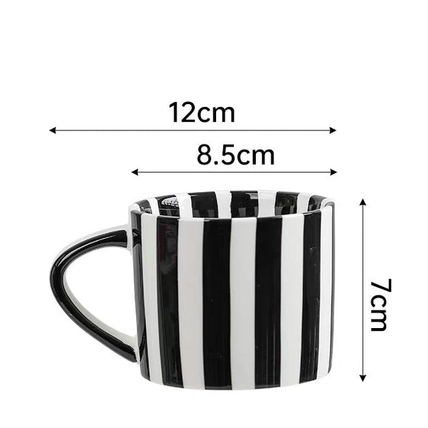 Minimalist European Striped Ceramic Mug