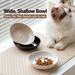 Ceramic Pet Food Bowl, Shallow Paw Print Cat and Dog Feeding Dish