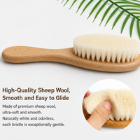 Beechwood Sheep Wool Body Brush – Ultra Soft Baby Bath & Dry Brush