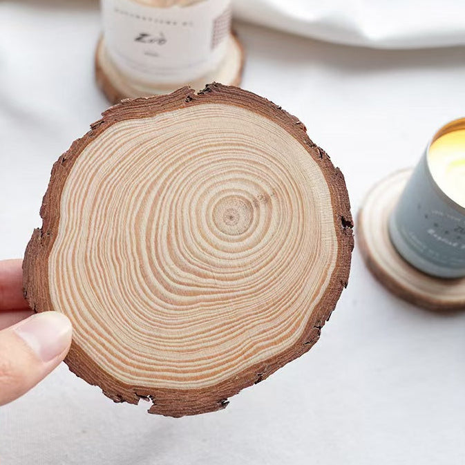 Pine Wood Candle Coaster