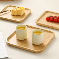 Bamboo Square Serving Tray Tea Snack Plate