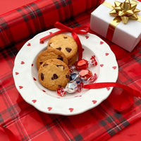 4-Piece Heart Pattern Ceramic Dinner Plate Set –  Home Dining, Kitchen Decor & Gift