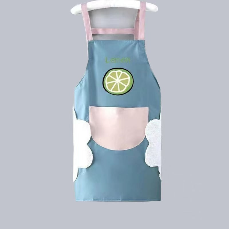 Fruit Print Waterproof PVC Kitchen Apron