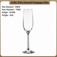 Diamond Stem 220ml Champagne Flute