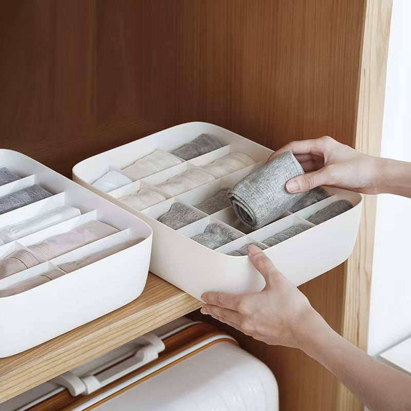 Plastic Underwear Storage Box Drawer Organizer