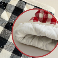 Plaid Heat Resistant Oven Mitt Kitchen Cooking Glove