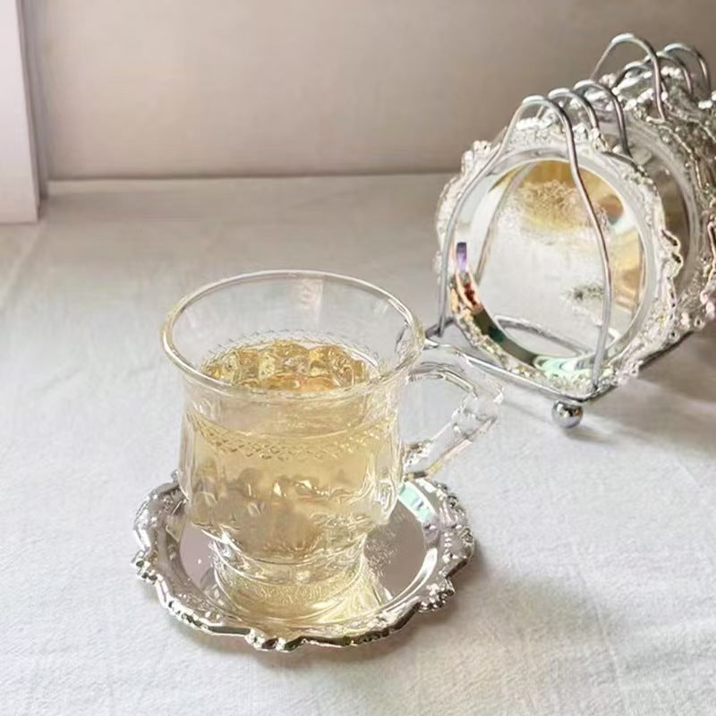 Stainless Steel Vintage Style Round Coaster