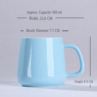 Ceramic Coffee Mug – 450ml Minimalist Glossy Coffee & Tea Cup with Handle