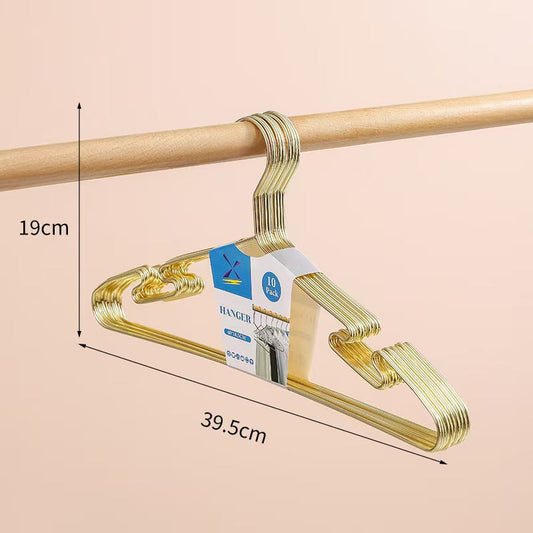 Gold Stainless Steel Clothes Hangers Non Slip Triangle Hangers