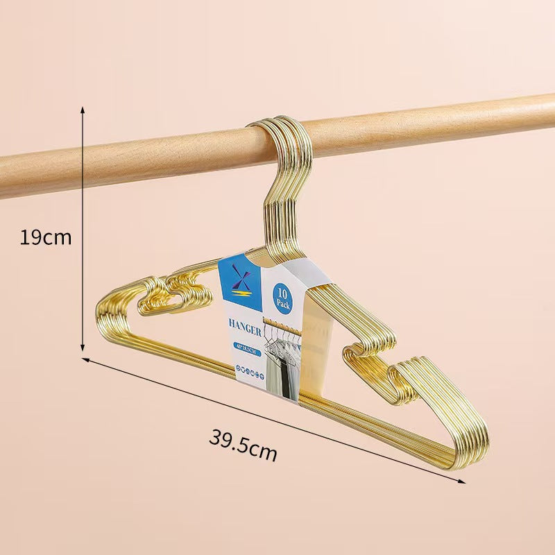 Gold Stainless Steel Clothes Hangers Non Slip Triangle Hangers