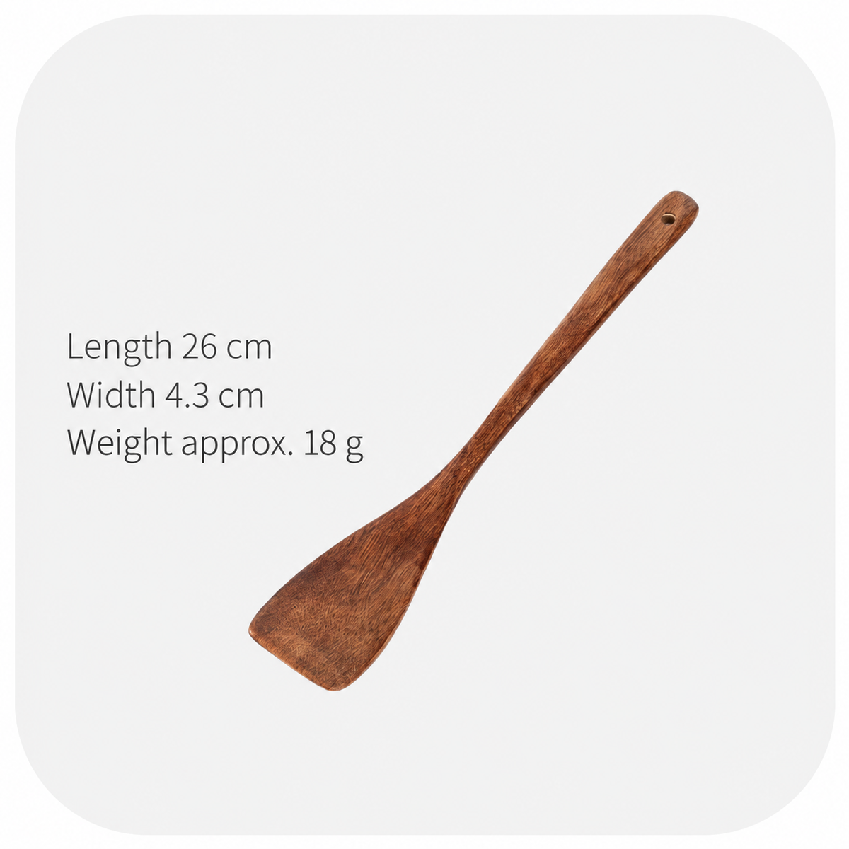 Long Handle Wooden Cooking Spatula Natural Wood Stirring Mixing Kitchen Utensil
