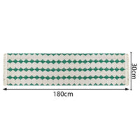 Christmas Striped Table Runner Woven Holiday Table Decor