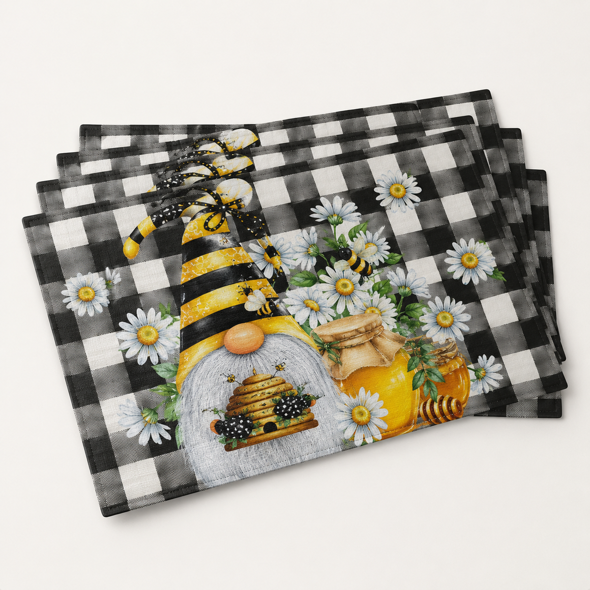Floral Linen Placemat – Spring Summer Printed Heat-Resistant Table Mat