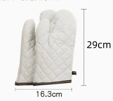 White Microwave Baking Heat Resistant Gloves Kitchen Cooking