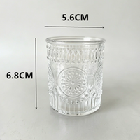 Vintage Sunflower Glass Tealight Candle Holder